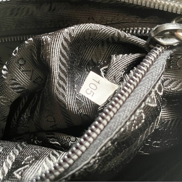Prada gray Tessuto nylon triangle logo shoulder tote bag - Picture 11 of 11